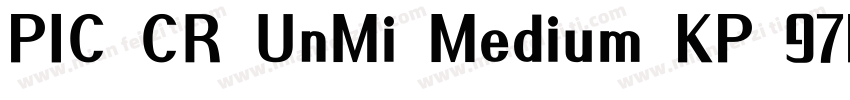 PIC CR UnMi Medium KP 97KPS字体转换